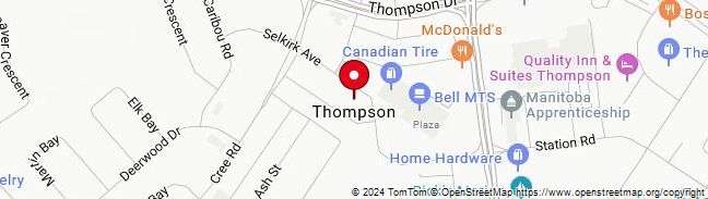 Map of Thompson Canada